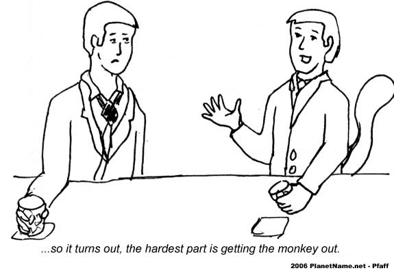 Captions NOT to suggest in a Biochem department party game, January 29th, 2006, PlanetName